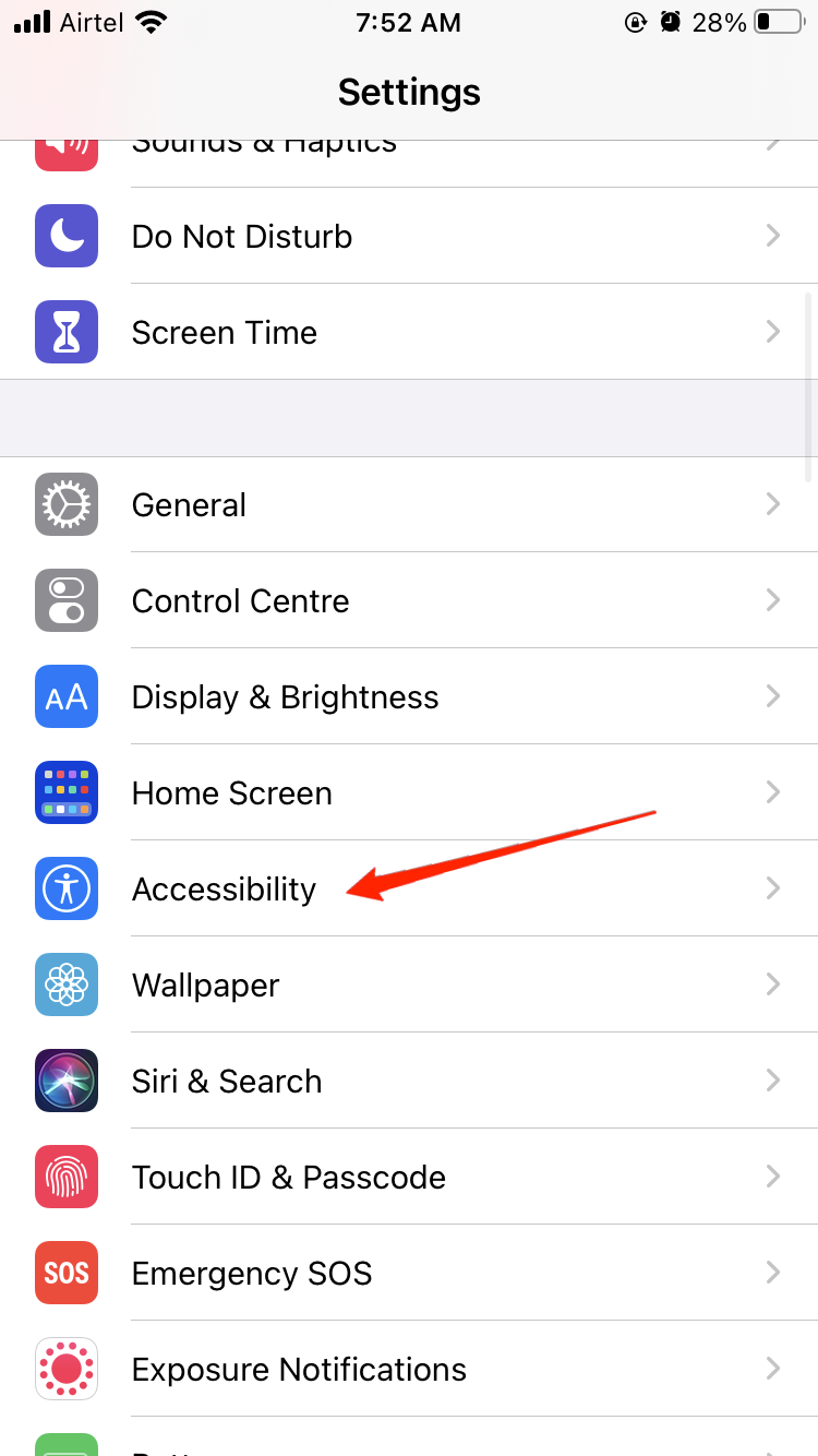 impostazioni accessibilità iphone