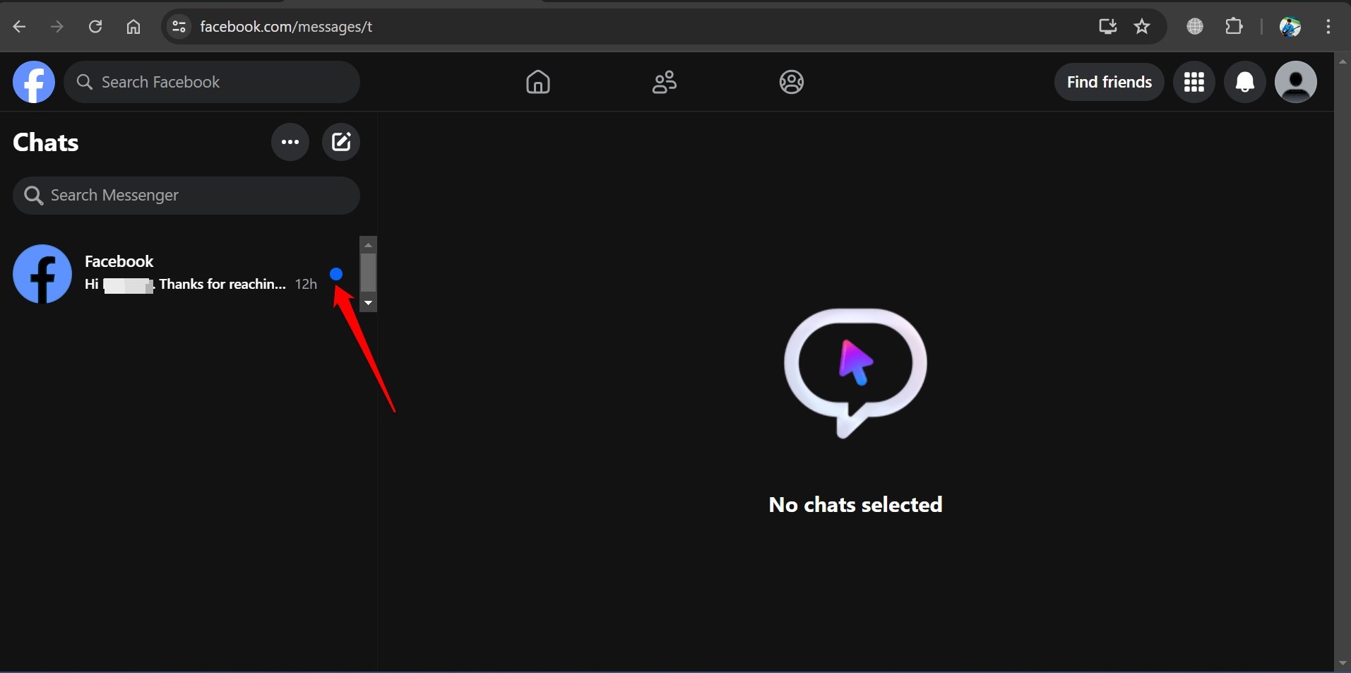 Messenger PCで未読メッセージを表示する方法