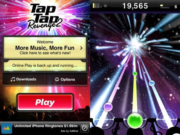 iPhone Gems: Tap Tap Revenge 2, DanceDanceRevolution S, iNinja, Magnetic Joe + Sky Force Reloaded