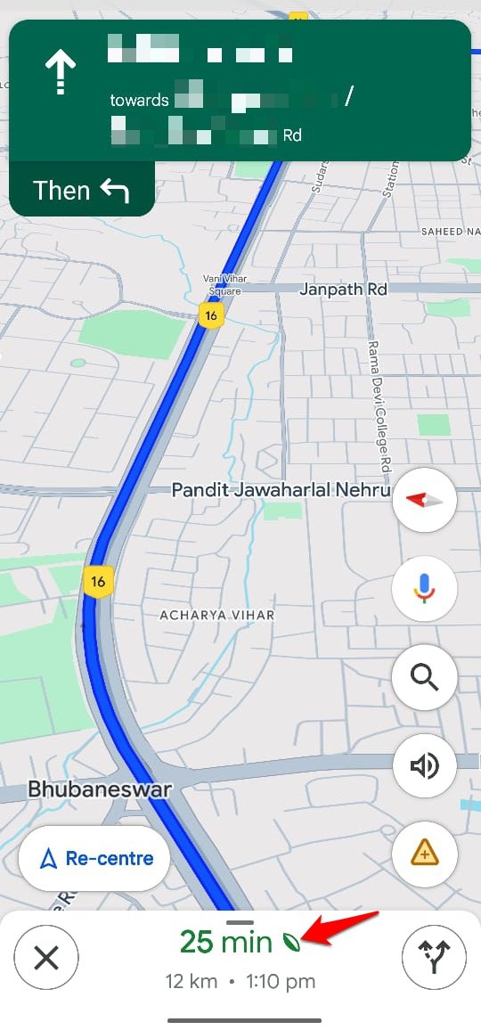 ¿qué es el ícono de hoja verde en Google Maps?