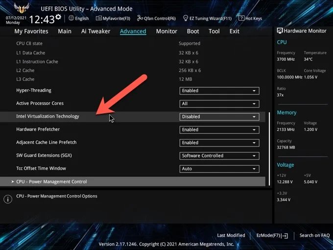 Intel仮想化技術BIOS - このPCはWindows 11を実行できませんエラーのHyper-V