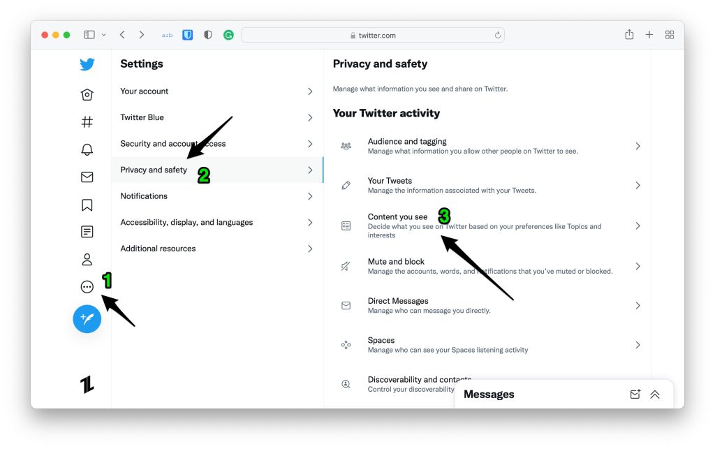 Twitter Privacy and Safety - Turn Off Sensitive Content on Twitter