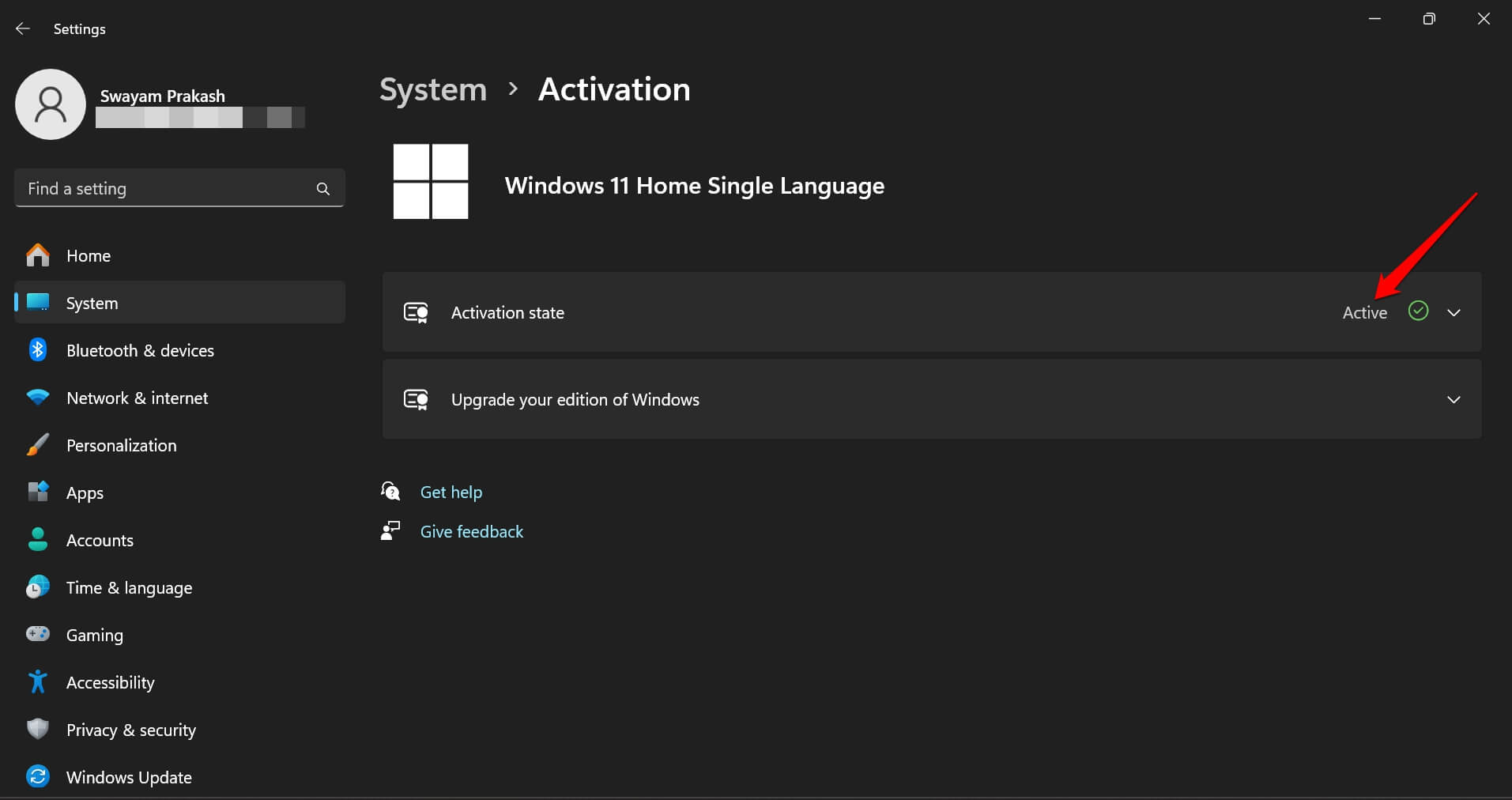 controlla stato attivazione windows 11