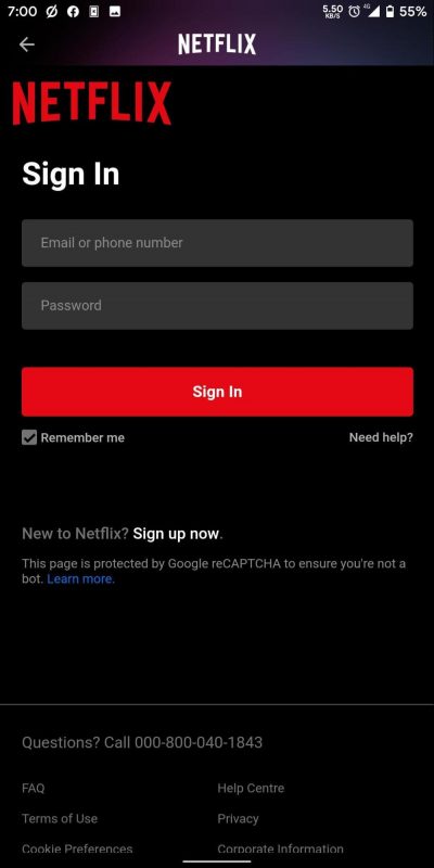 Netflix로 로그인