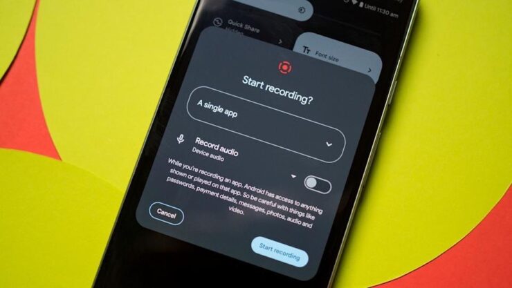 Como Ocultar a Barra de Status Durante a Gravação de Tela no Android 15? 1