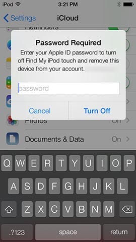 iOS 7 : Activation Lock + Find My iPhone