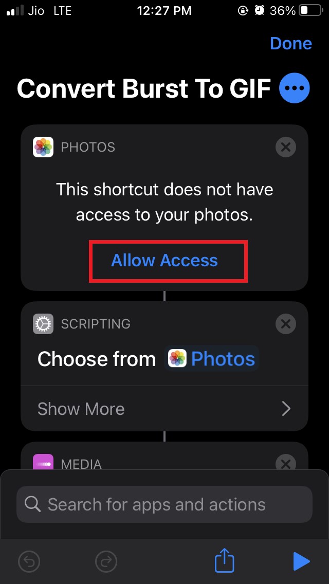 写真へのアクセスを許可