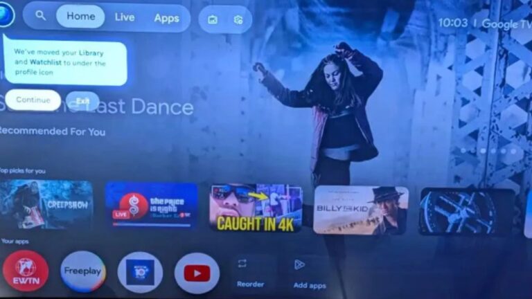 Google TV Homescreen-Neugestaltung