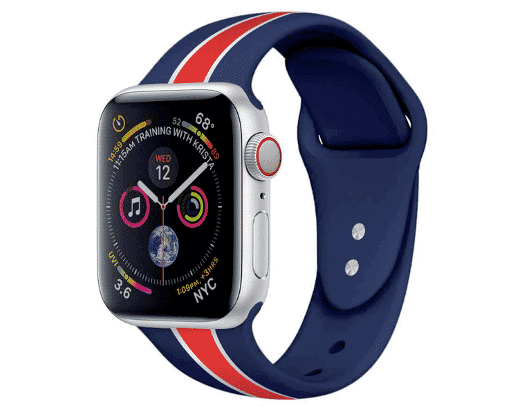 Esta é a Pulseira Nato para Apple Watch Series 5 de 44mm e 40mm.