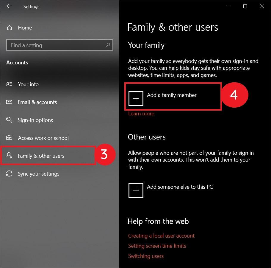 Ajouter un nouveau compte Windows