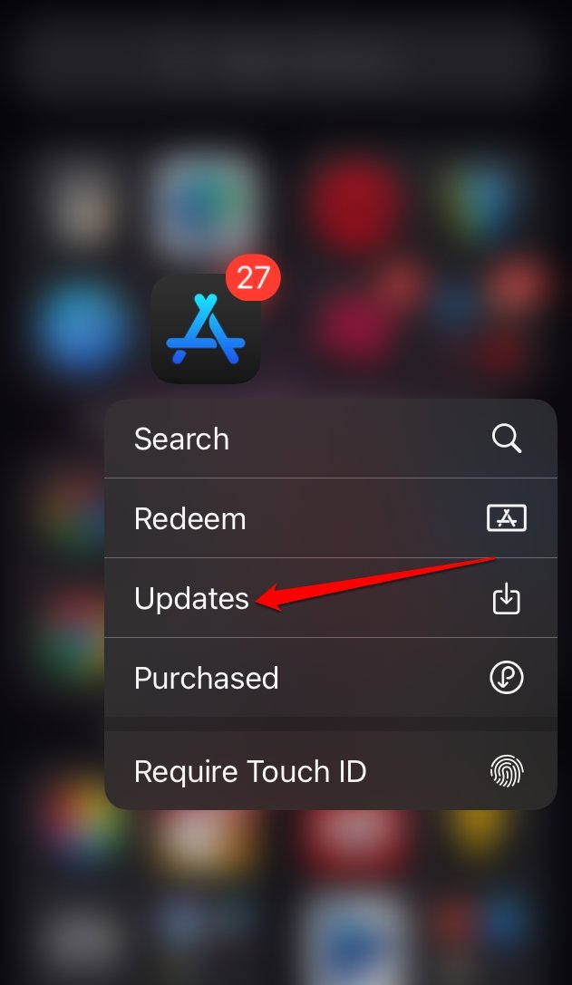 actualizar la app store en el iPhone