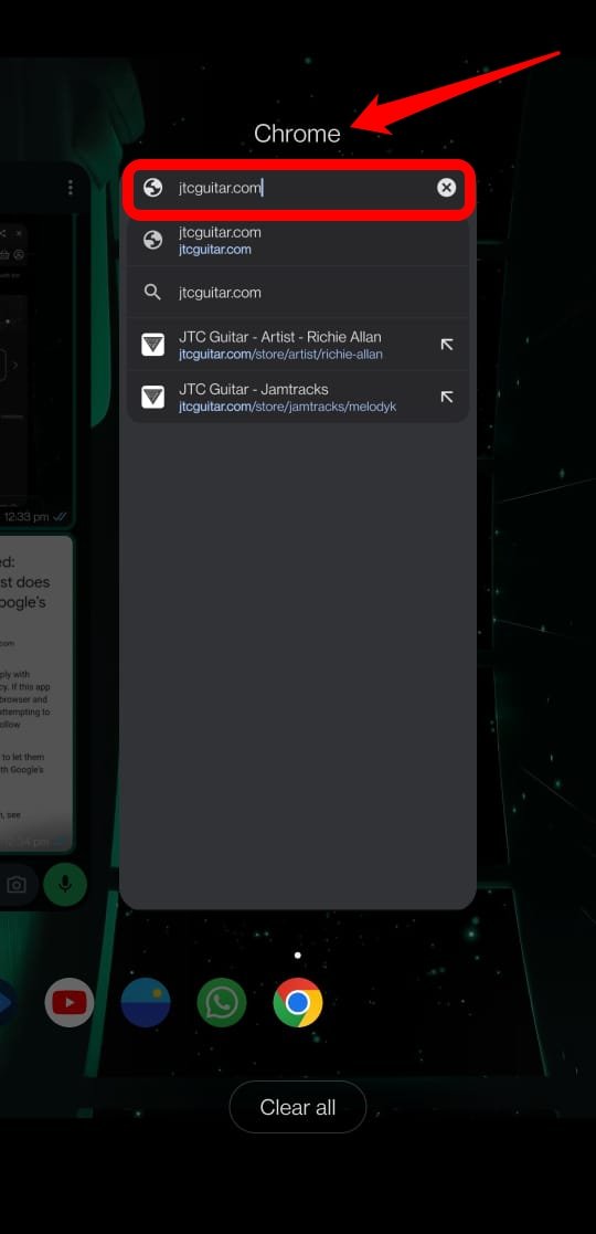 abrir una página en la aplicación de navegación Chrome