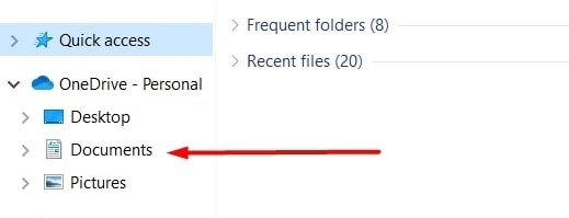 Section Documents dans OneDrive - Erreur Word 0x88ffc009 dans Windows 10/11