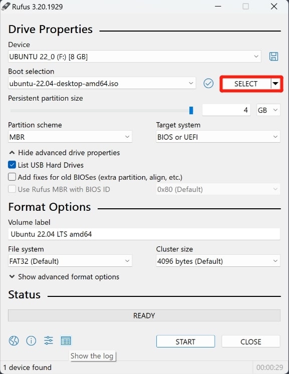 Create a bootable USB drive