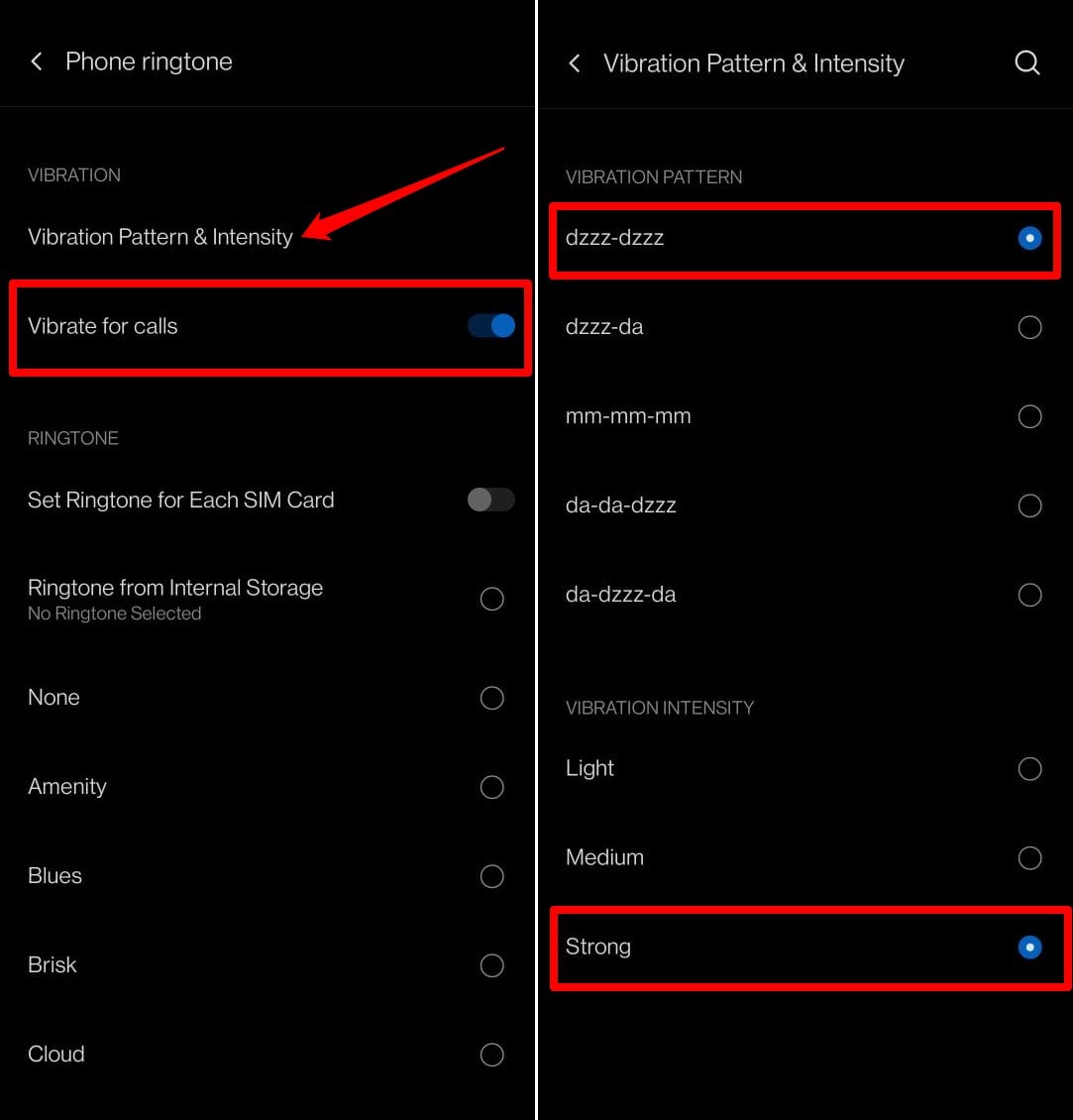 Vibrationsmuster und Intensität für Anrufe auf Android einstellen