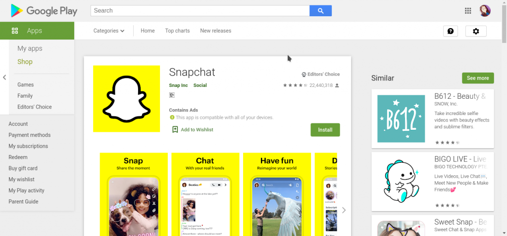 Install Snapchat on PC