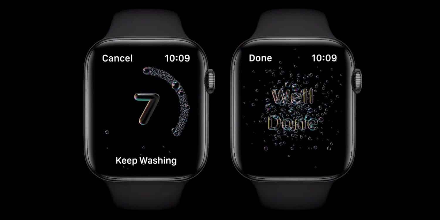 watchOS 7가 Apple Watch에 손 씻기 감지 기능을 추가합니다