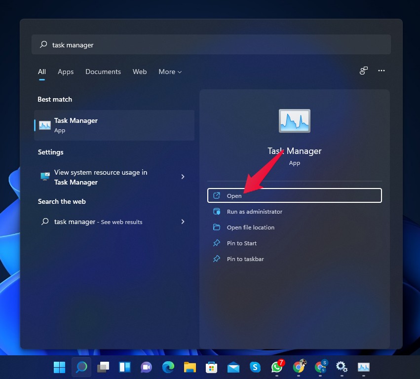 Task-Manager öffnen