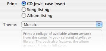 CD-Cover und Listen in iTunes drucken
