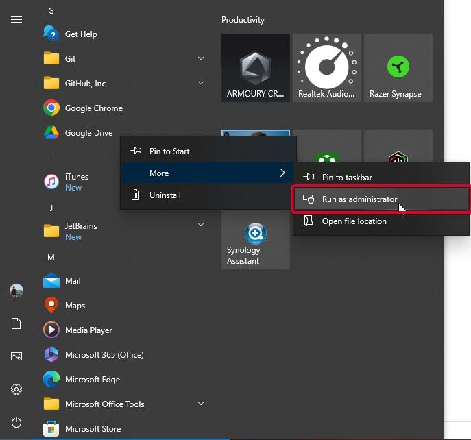 Executar Google Drive como Admin - Erro ‘Não é possível iniciar o Drive para Desktop’