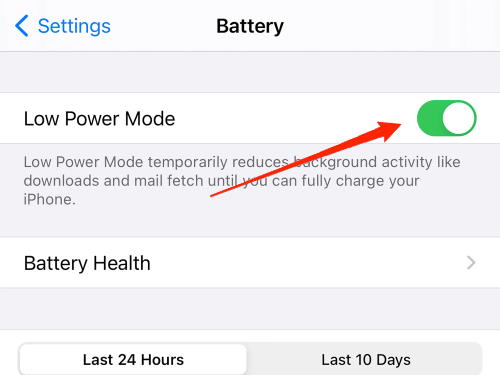 économie d'énergie iphone