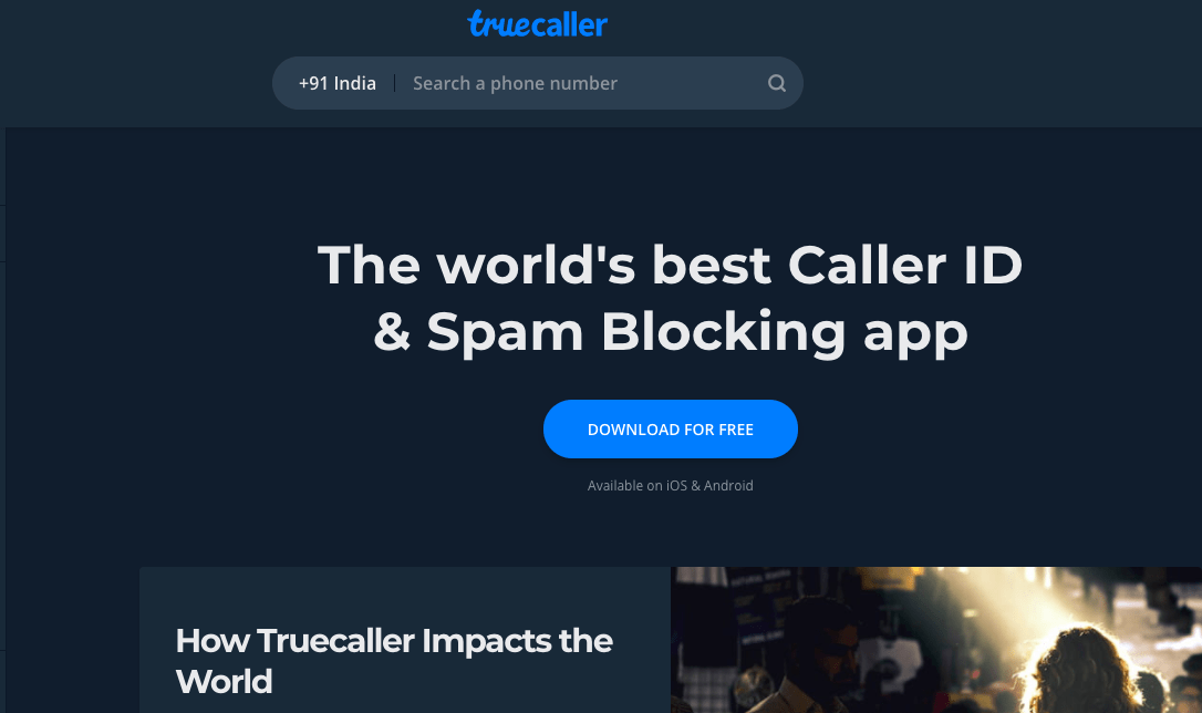 Truecaller Ricerca Inversa