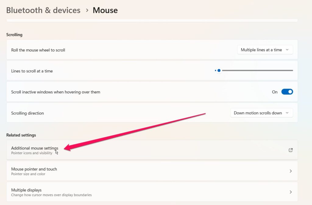 Disabilita l'accelerazione del mouse - Ottimizza Windows 11 per il gioco