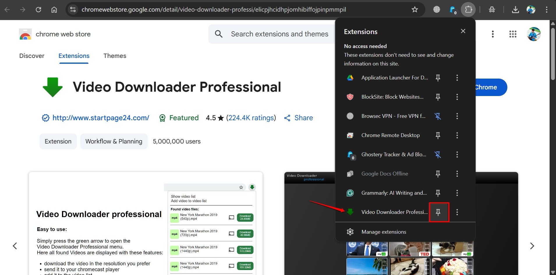 Anclar Extensión en la Barra de Herramientas de Chrome