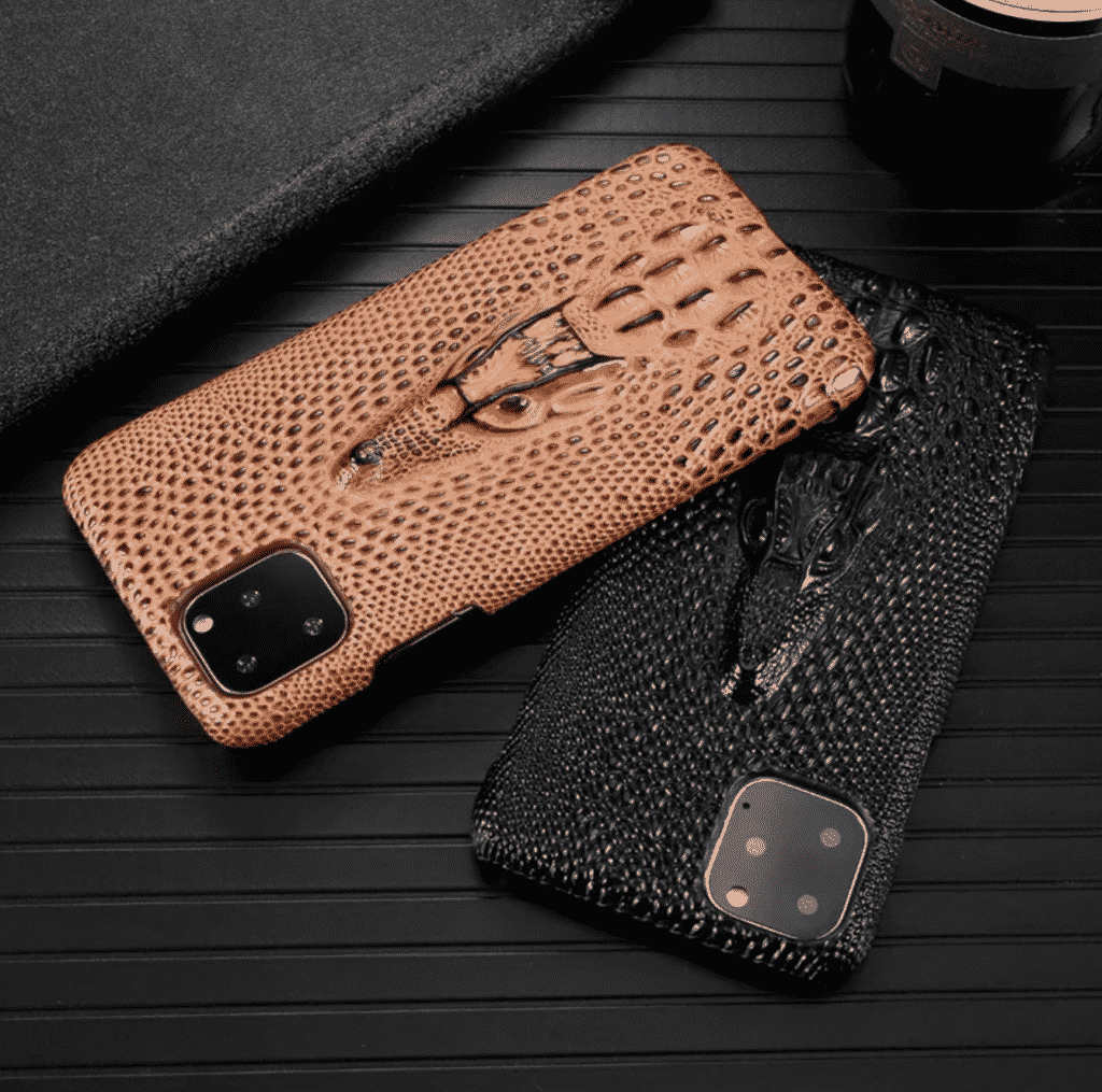 Custodia in Pelle Stereoscopica 3D per iPhone 11 Pro Max