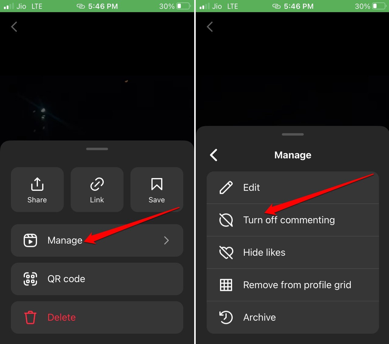 disattivare i commenti sul reel di Instagram