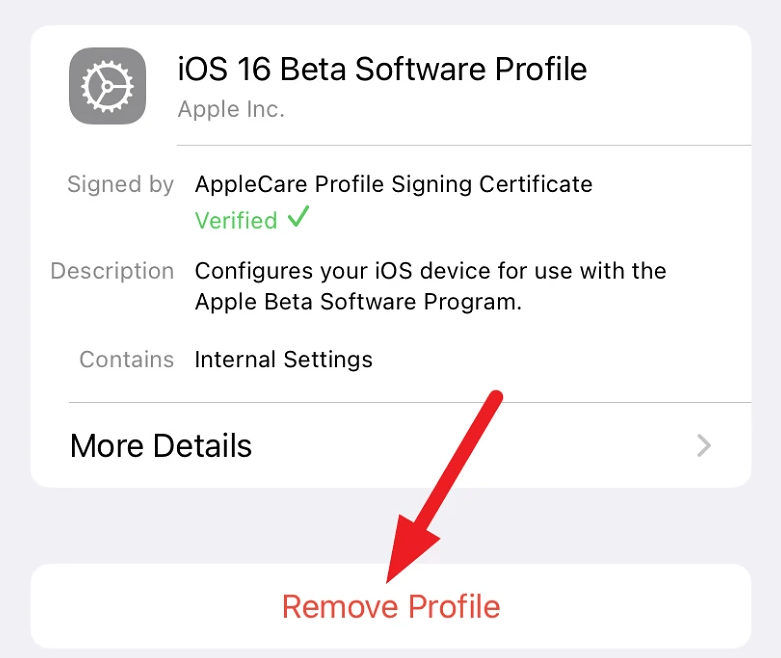 Salir del programa de pruebas beta de iOS 16