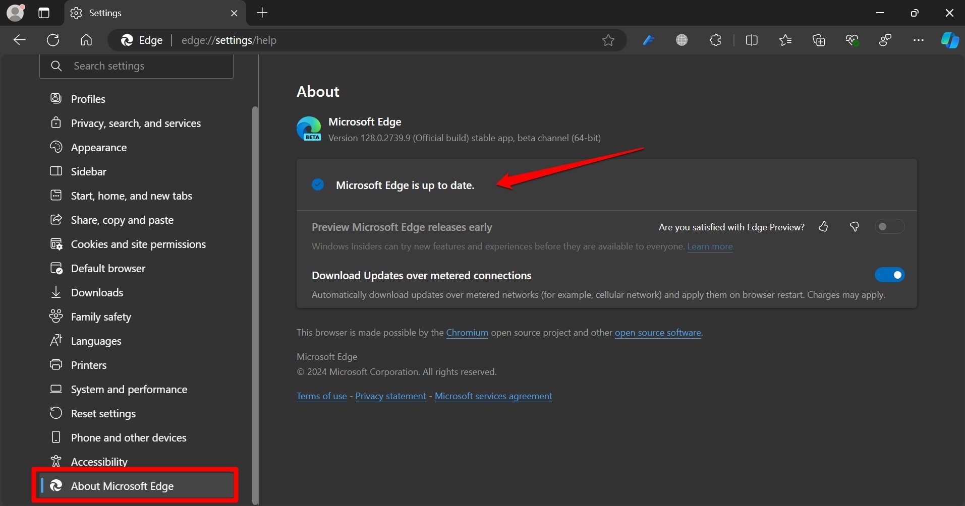 come aggiornare Microsoft Edge