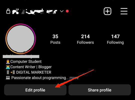 Apri Instagram e fai clic sull'icona del profilo nell'angolo in basso a destra.