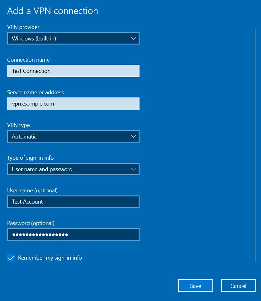Configuraciones de VPN