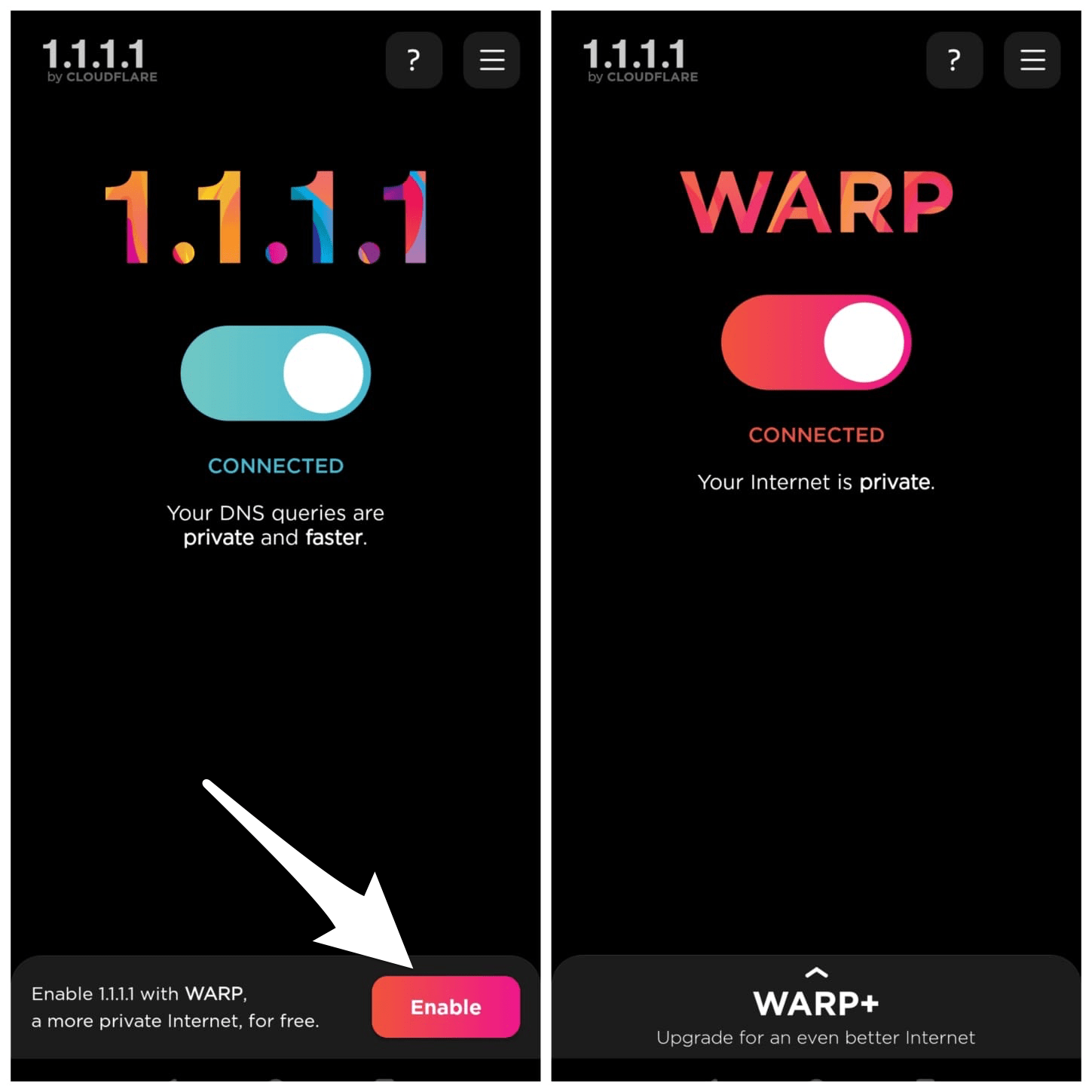 WARP 활성화