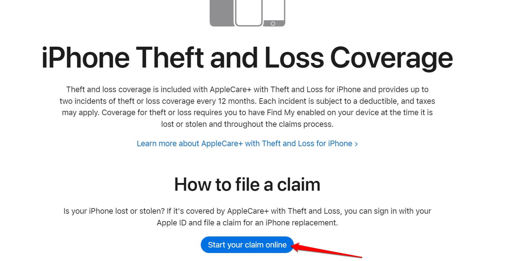 presenta una richiesta per iPhone rubato