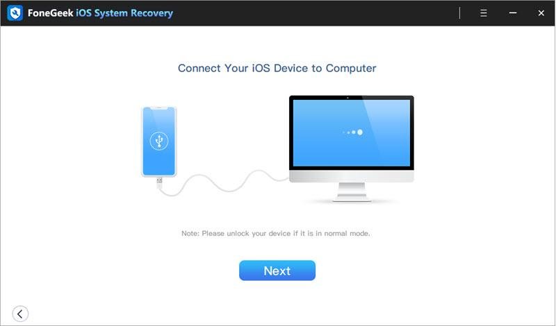 Revisión de FoneGeek iOS System Recovery3