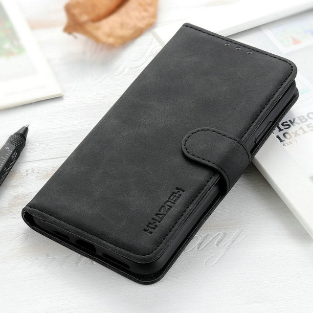 Custodia in Pelle Retro per iPhone 13 Pro