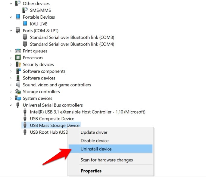 Universal Serial Bus-Controller Abschnitt