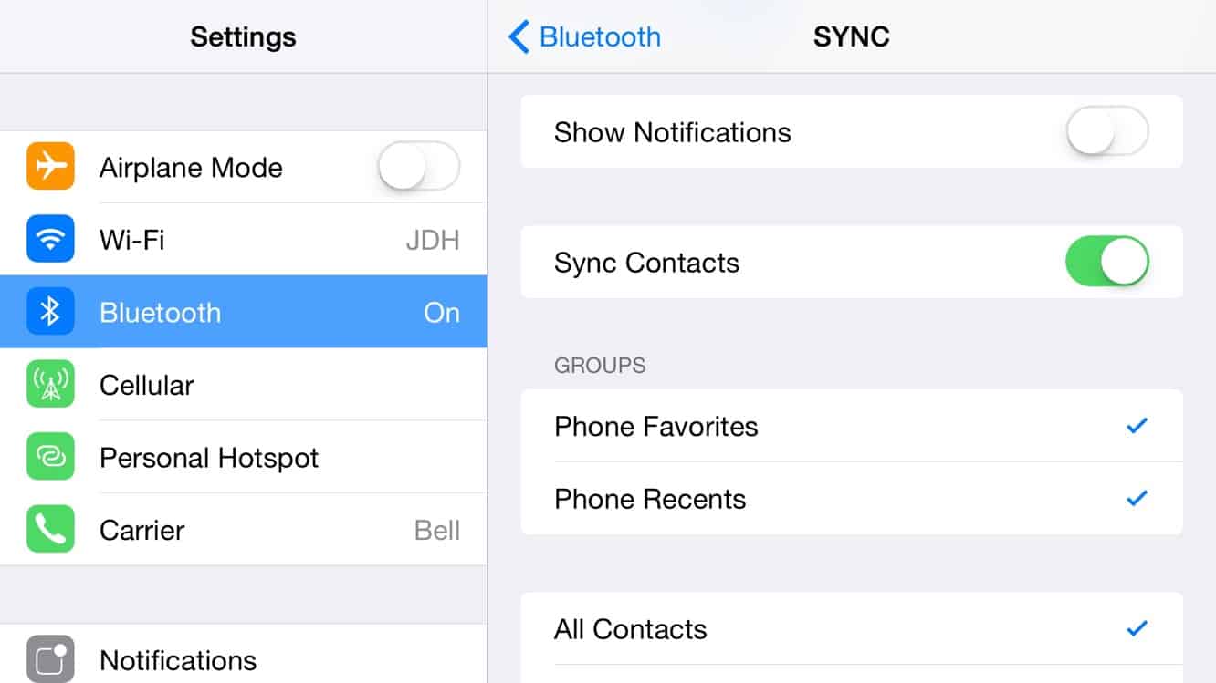 新しいiPhoneに切り替えた後、車両に連絡先を再同期するにはどうすればよいですか？