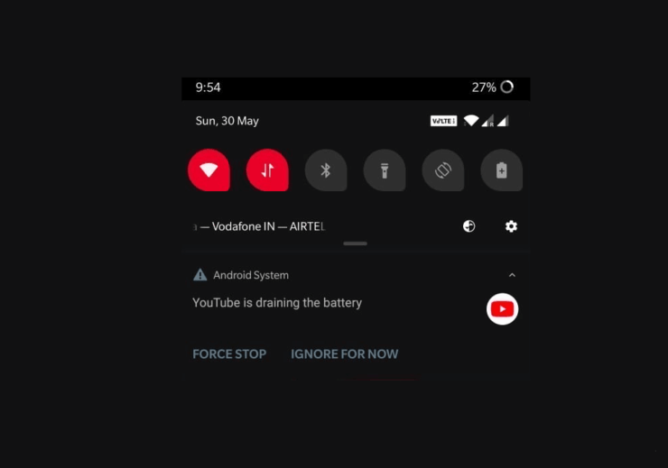 YouTube est en train de vider la batterie du système Android