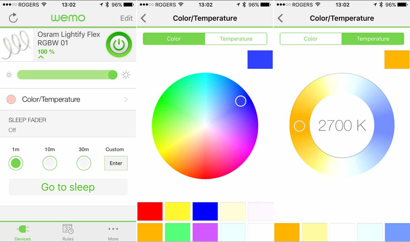 Critique : Ensemble de démarrage Belkin WeMo + OSRAM Lightify Flex RGBW