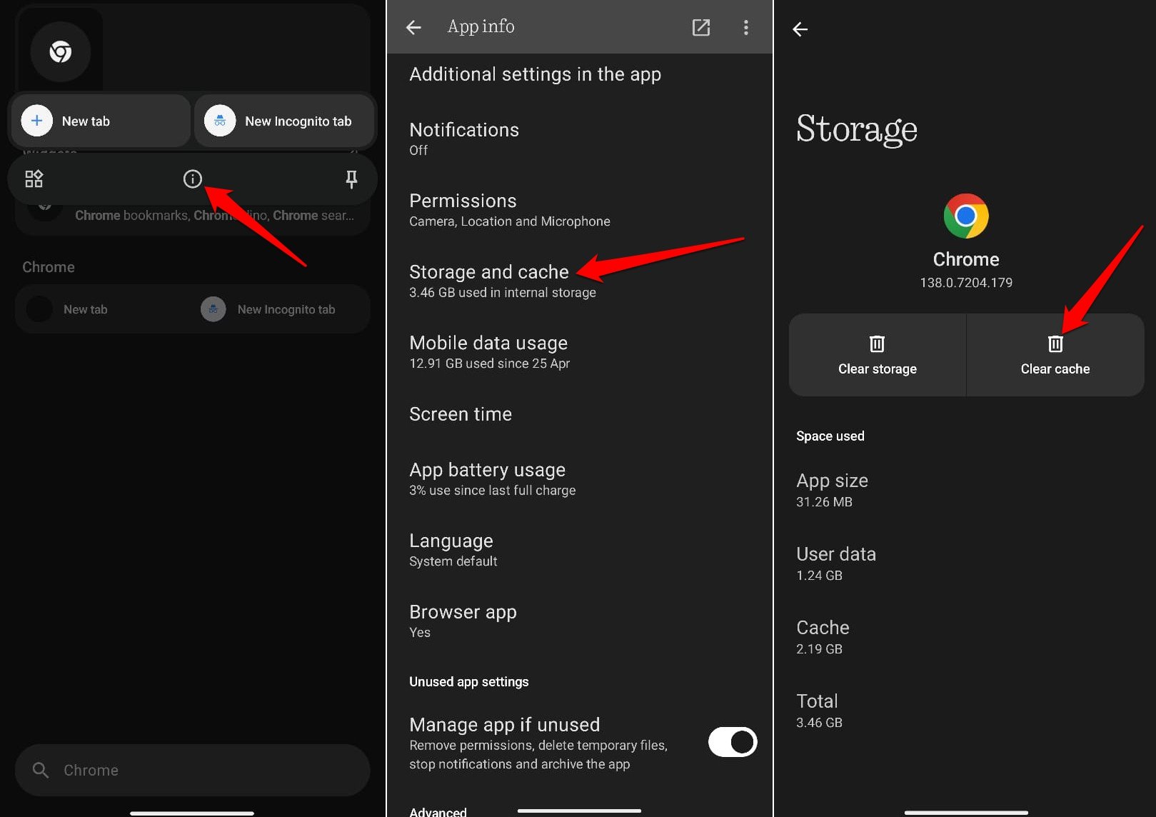 AndroidデバイスでChromeキャッシュをクリアする方法