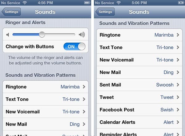 Interrupteur Sonnerie/Silencieux et Volume des Applications