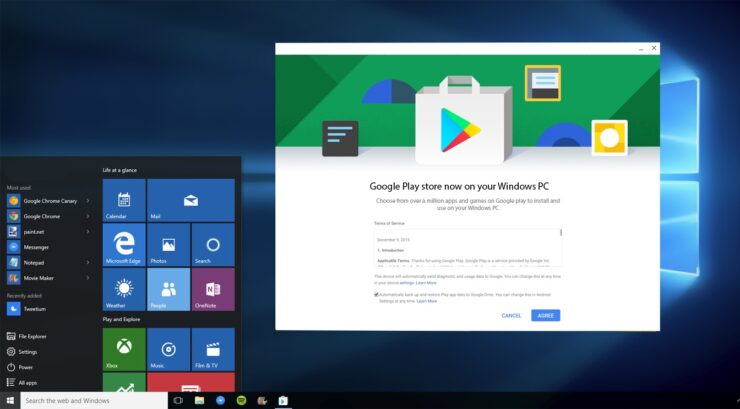 Play Store sur PC Windows