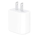 Adaptador de corriente USB-C de Apple de 20W - Cargador para iPhone con capacidad de carga rápida, cargador de pared tipo C