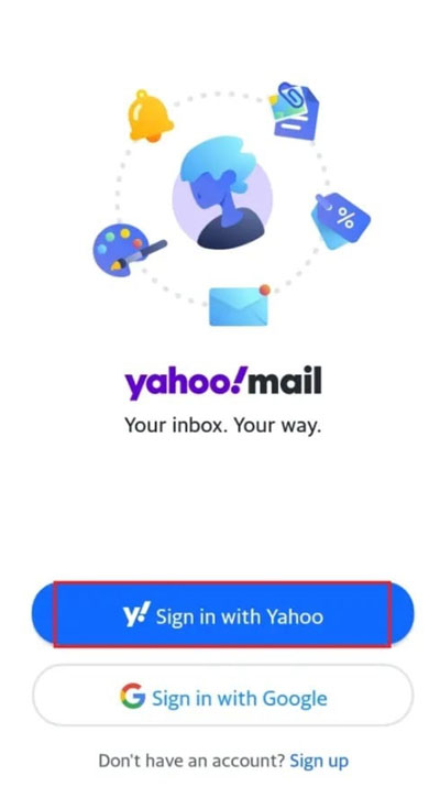 Utiliser l'application Yahoo Mail