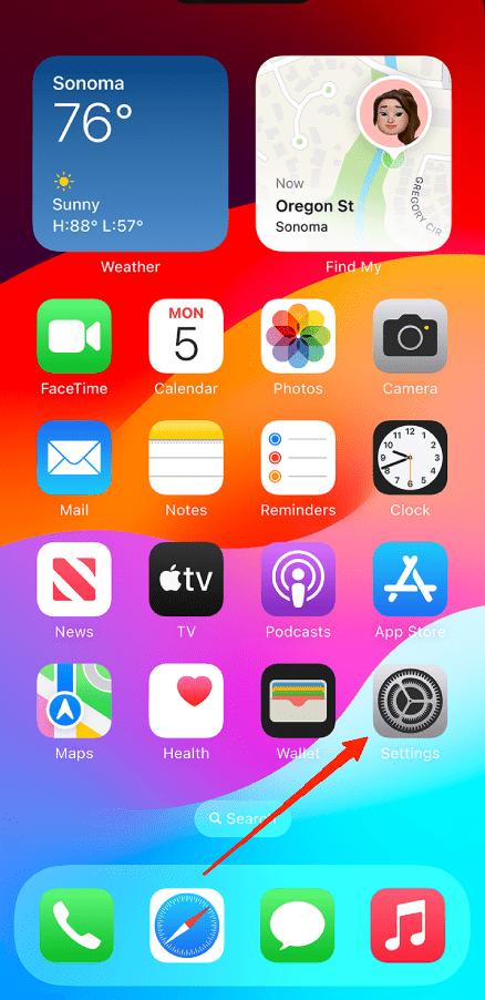 Sobald der Download abgeschlossen ist, starte die Einstellungen-App.