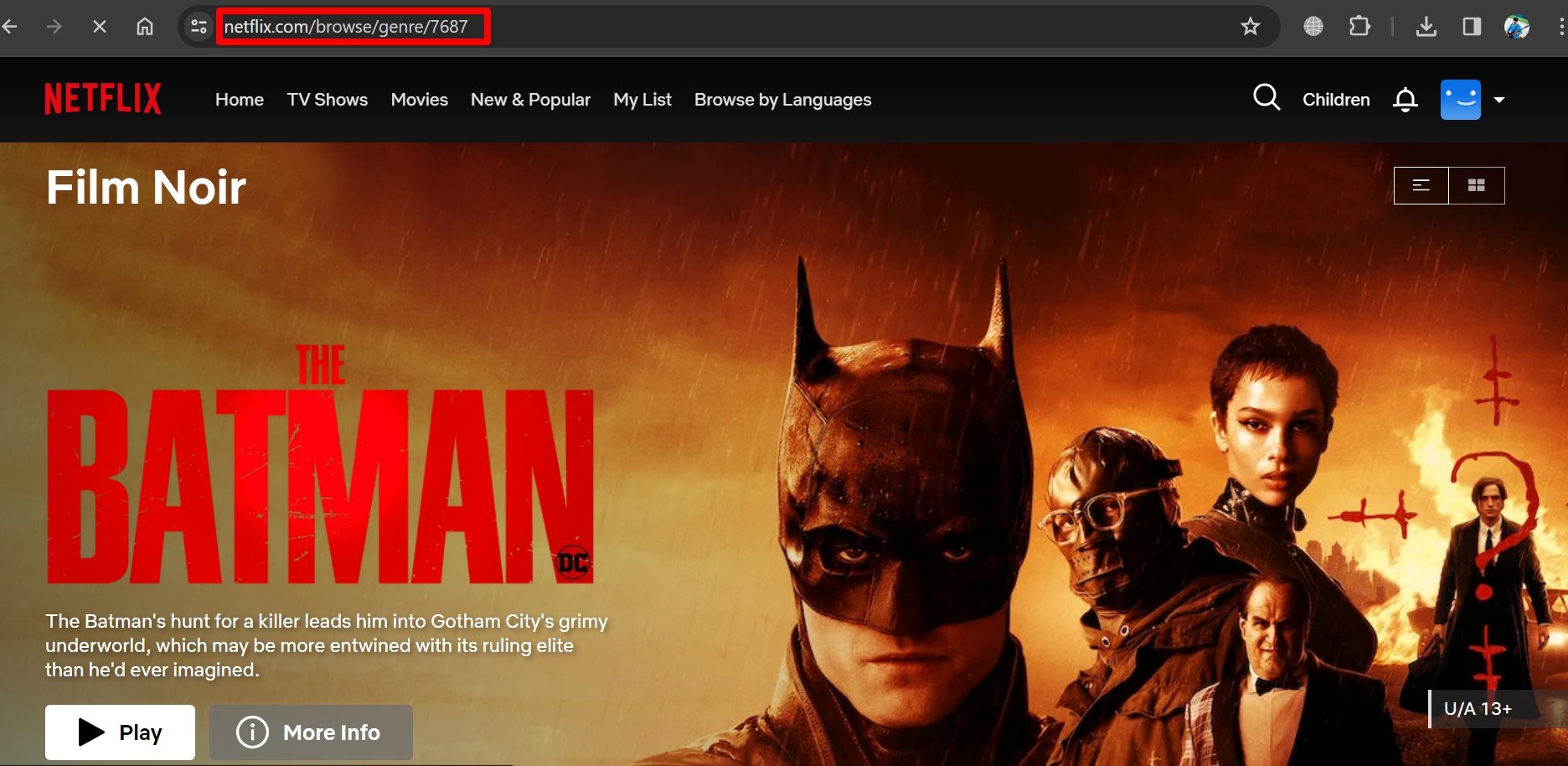 ノワール映画のNetflix秘密コード