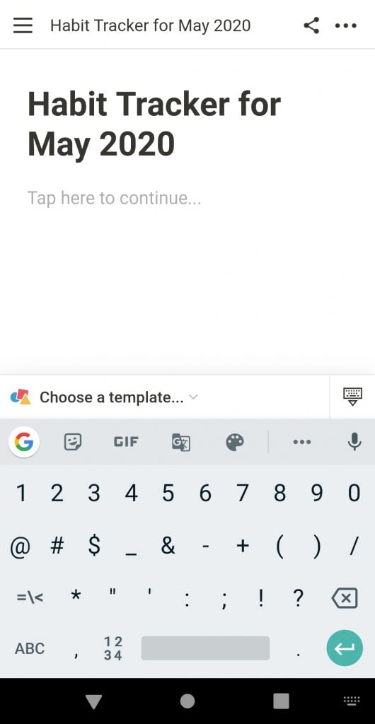 Create an Activity Tracker in Notion